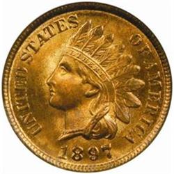 1897 Indian Cent. MS65 RD (NGC)