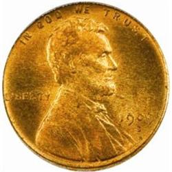 1909-S/Horizontal S Lincoln Cent. MS64 RB (PCGS)