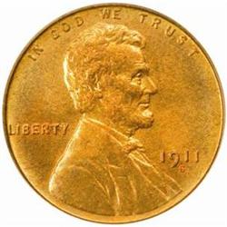 1911-S Lincoln Cent. MS65 RD (PCGS)