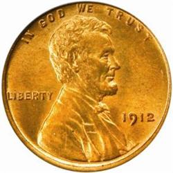1912 Lincoln Cent. MS66 RD (PCGS)
