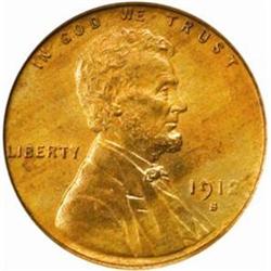 1912-S Lincoln Cent. MS64 RB (PCGS)