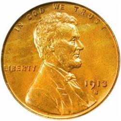 1913-S Lincoln Cent. MS65 RD (PCGS)