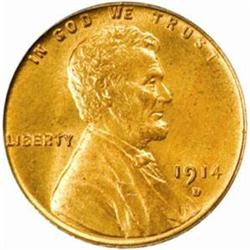1914-D Lincoln Cent. MS65 RD (PCGS)