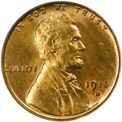1915-D Lincoln Cent. MS65 RD (PCGS)