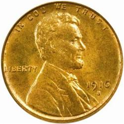 1916-S Lincoln Cent. MS63 RD (PCGS)