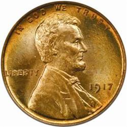 1917 Lincoln Cent. MS66 RD (PCGS)