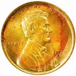 1917 Lincoln Cent. MS65 RD (PCGS)