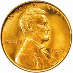1917-S Lincoln Cent. MS65 RD (PCGS)