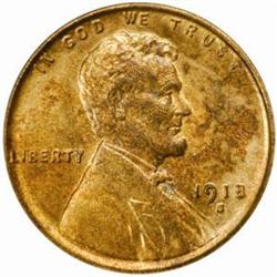 1918-S Lincoln Cent. MS63 RB (PCGS)