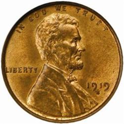 1919-S Lincoln Cent. MS65 RB (NGC)