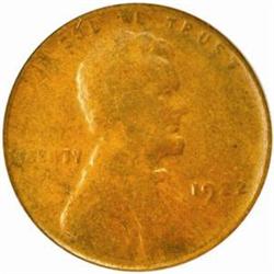 1922 No D Lincoln Cent. Die Pair II. F-12 (PCGS)
