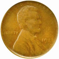 1922 No D 1C. Die Pair I. Weak Reverse. EF40 PCGS