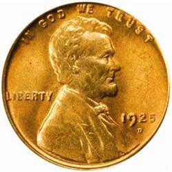 1925-D Lincoln Cent. MS65 RD (PCGS)