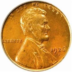 1926-D Lincoln Cent. MS65 RD (PCGS)