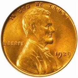 1929 Lincoln Cent. MS66 RD (PCGS)
