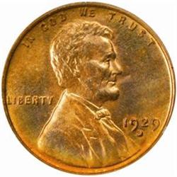 1929-D Lincoln Cent. MS65 RD (PCGS)