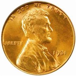 1931 Lincoln Cent. MS66 RD (PCGS)