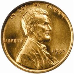 1934 Lincoln Cent. MS67 RD (PCGS)