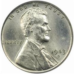 1943-D/D Lincoln Cent. FS-019. MS65 (PCGS)