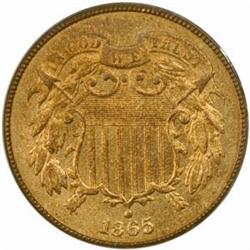 1865 Two-Cent Piece. MS65 RD (PCGS)