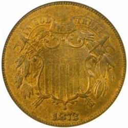 1872 Two-Cent Piece. MS61 RB (ANACS)