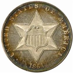 1864 Silver Three-Cent Piece. PR64 CAM (PCGS)