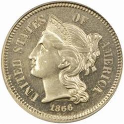 1866 5C Three-Cent Piece. PR65 (PCGS)