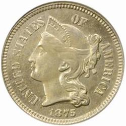 1875 5C Three-Cent Piece. PR65 (PCGS)