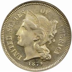 1879 5C Three-Cent Piece. PR65 (NGC)