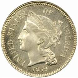 1879 5C Three-Cent Piece. MS66 (PCGS)