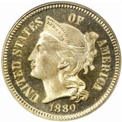 1880 5C Three-Cent Piece. PR66 (PCGS)