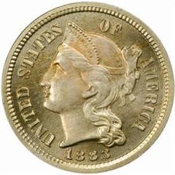 1883 5C Three-Cent Piece. PR65 (PCGS)