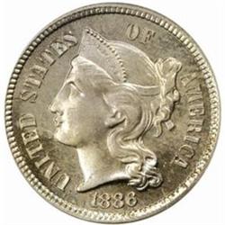 1886 5C Three-Cent Piece. PR65 (PCGS)