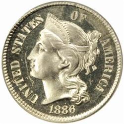 1886 5C Three-Cent Piece. PR65 (PCGS)