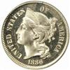Image 1 : 1886 5C Three-Cent Piece. PR65 (PCGS)