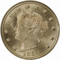 1883 Liberty 5C. No CENTS. MS67 (NGC)
