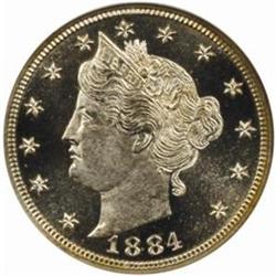 1884 Liberty 5C. PR65 Ultra CAM (NGC)