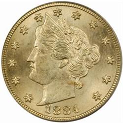1884 Liberty 5C. MS65 (PCGS)