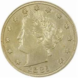 1885 Liberty 5C. EF40 Lightly Cleaned (Uncert)