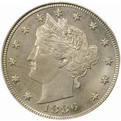 1886 Liberty 5C. MS64 (PCGS) CAC