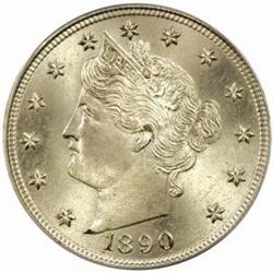 1890 Liberty 5C. MS65 (PCGS)