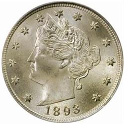 1893 Liberty 5C. MS66 (PCGS) CAC