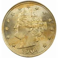 1904 Liberty 5C. MS66 (PCGS)
