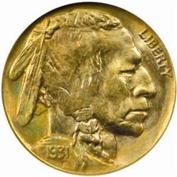 1931-S Buffalo 5C. MS65 (NGC)