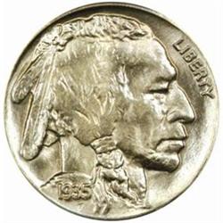 1935 Buffalo 5C. MS67 (PCGS)