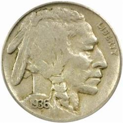 1936-D Buffalo 5C. FS-019. 3 1/2-Legged. VF-25