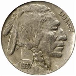 1937-D Buffalo 5C. FS-020.2. 3-Legged EF40 (PCGS)