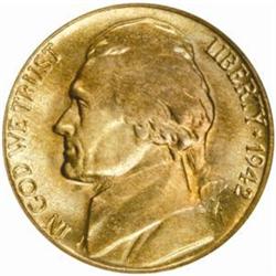 1942-D/Horizontal D Jefferson Nickel MS65 5FS NGC