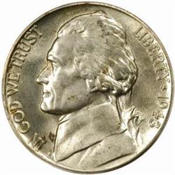 1943/2-P Jefferson 5C. FS-028. MS64 FS (PCGS)