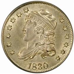 1830 Capped Bust H10C. V-2, LM-13. Rarity-3. MS64